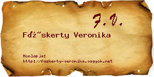 Fáskerty Veronika névjegykártya