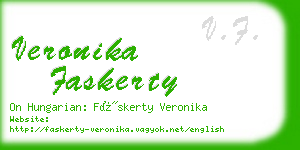 veronika faskerty business card